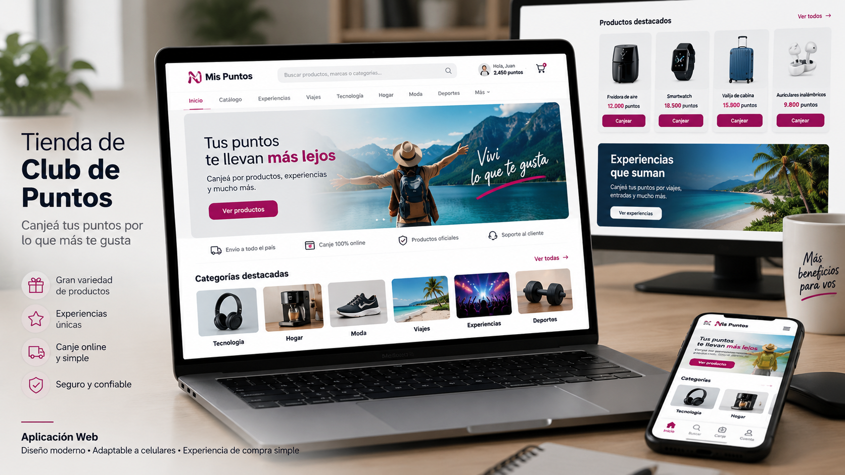 Diseño de aplicación web para club de puntos y beneficios